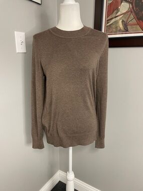 Arach&Cloz womens wool blend mock neck mocha brown sweater NWT Medium